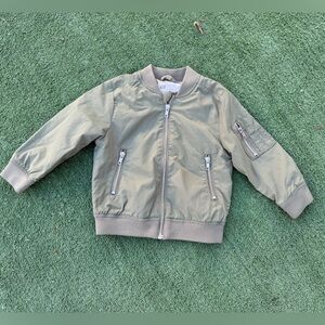 H&M Khaki Green Zip-Up Jacket